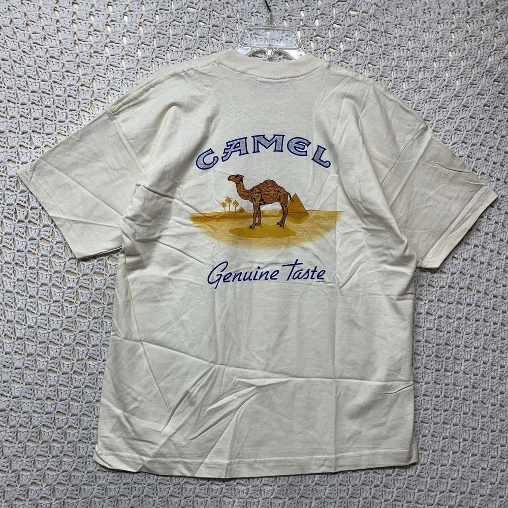 Vtg 1995 Single Stitch‎ Camel Cigarettes T-Shirt XL Genuine Taste Collectable
